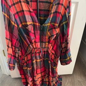 Torrid Multicolor Plaid Top